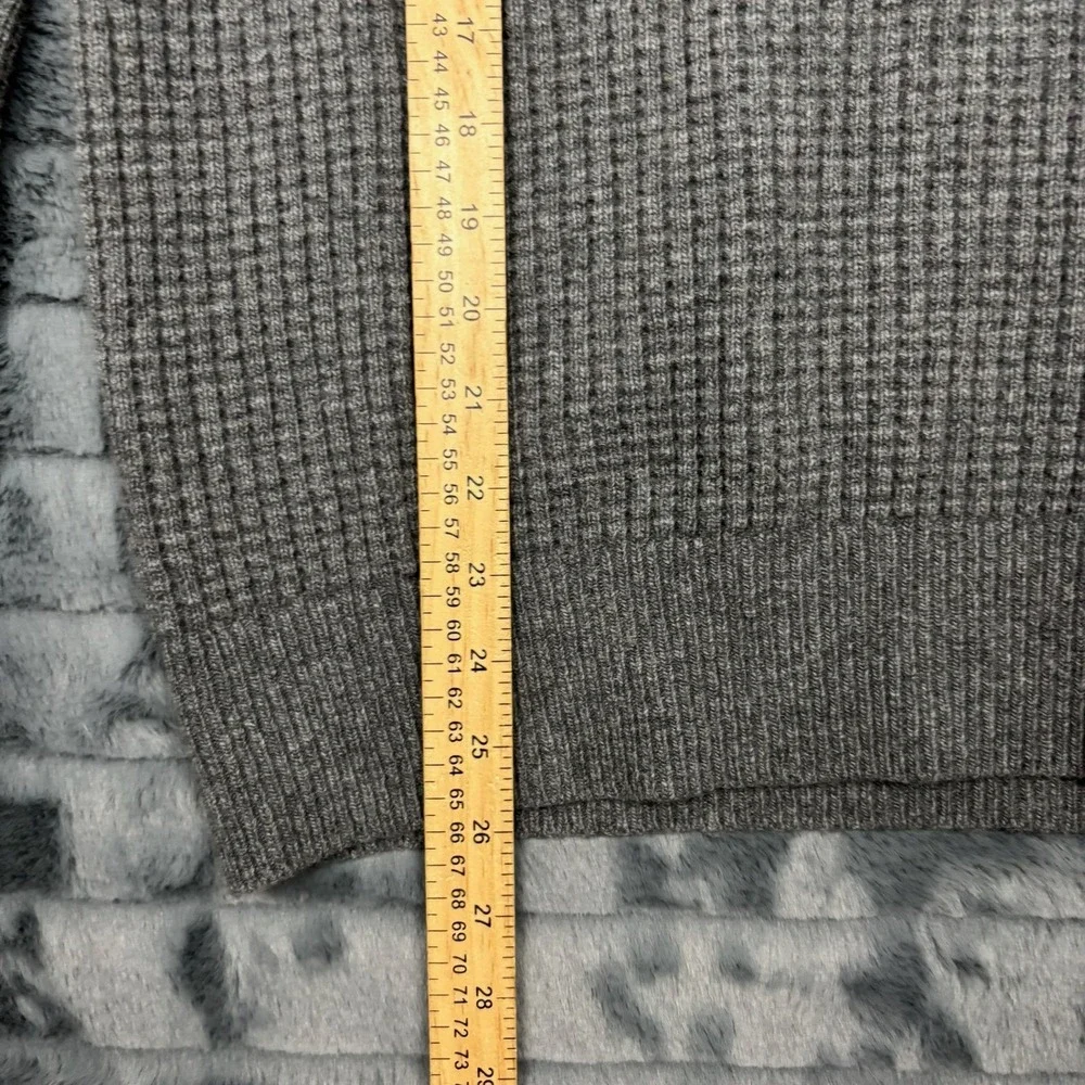 Banana Republic Mens Grey Merino Wool Italian Yarn Filpucci Knit Sweater M